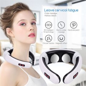 Electric Cervical Pulse Neck Massager Back Shoulder Muscle Relax Magnetic Therapy Pain Relief Tool Health Care