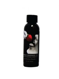 Earthly Body Edible Massage Oil Strawberry 2oz