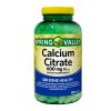Spring Valley Calcium Citrate Tablets Dietary Supplement, 600 mg, 300 Count