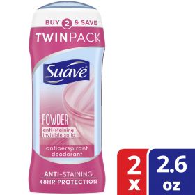 Suave Deodorant Antiperspirant & Deodorant Stick Powder Deodorant for Women, 2.6 oz, 2 Pack