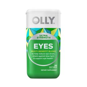 OLLY Ultra Strength Eye Softgels, Blue Light Eye Supplement, 30 Count