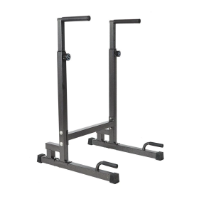 Heavy Duty Steel Dip Stand Station Adjustable Height Strength Training Pull Push Up Bar For Home Gym