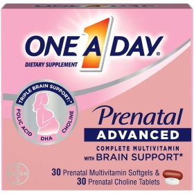 One A Day Advanced Prenatal Multivitamin with Choline;  30+30 Count