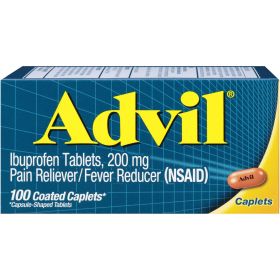 Advil Pain and Headache Reliever Ibuprofen Caplets;  200 mg;  100 Count