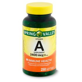 Spring Valley Vitamin A Supplement;  2400 mcg;  250 Count