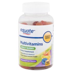 Equate Multivitamins Assorted Fruit Flavors Adult Gummies;  150 Count
