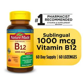 Nature Made Vitamin B12 Sublingual Sugar Free Micro-Lozenges;  1000 mcg;  60 Count