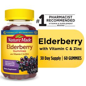 Nature Made Elderberry with Vitamin C and Zinc Gummies;  Dietary Supplement;  60 Count