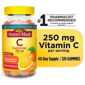 Nature Made Vitamin C 250 mg Gummies;  Dietary Supplement;  120 Count