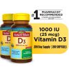 Nature Made Vitamin D3 1000 IU (25 mcg) Softgels;  200 Count;  Twin Pack
