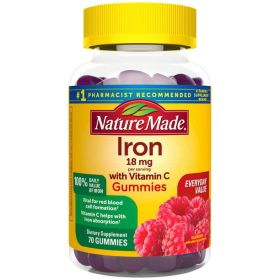 Nature Made Iron with Vitamin C Gummies;  70 Count