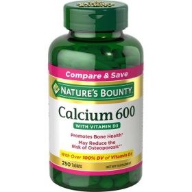 Nature's Bounty Calcium 600 + Vitamin D3 Tablets;  600 mg;  250 Count