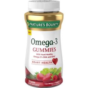 Nature's Bounty Omega-3 Gummies;  Mulit-Flavored;  70 Count