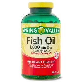 Spring Valley Omega-3 Fish Oil Soft Gels;  1000 mg;  300 Count