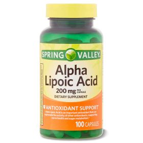 Spring Valley Alpha Lipoic Acid Dietary Supplement;  200 mg;  100 Count
