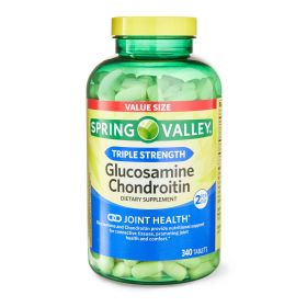 Spring Valley Triple Strength Glucosamine Chondroitin Tablets;  340 Count