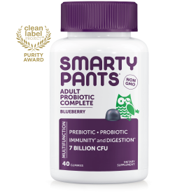 SmartyPants Adult Probiotic Complete Gummies;  Blueberry Flavored;  40 Count