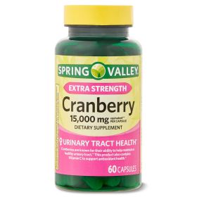 Spring Valley Ultra Triple Strength Cranberry Dietary Supplement;  15; 000 mg;  60 Count