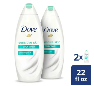 Dove Body Wash Hypoallergenic and Sulfate Free Body Wash Sensitive Skin 22 oz 2 Count