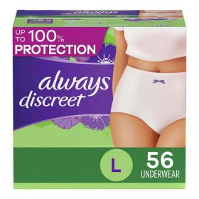 Always Discreet Postpartum Incontinence Underwear for Women Maximum;  L;  56 Ct