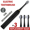 Rechargeable Sonic Electric Toothbrush Brush Heads Toothbrushes for Adults Kids XH