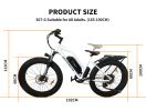 AOSTIRMOTOR 26" 750W Camouflage Electric Bike Fat Tire P7 48V 12.5AH Removable Lithium Battery for Adults with Detachable Rear Rack Fender(White)S07-G