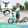 16" Scooter for Kids Ages 6-12 Adult Scooter with Big Wheels, Lightweight Durable Steel Frame Scooter