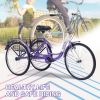 Adult Tricycle Trikes,3-Wheel Bikes,26 Inch Wheels Cruiser Bicycles with Large Shopping Basket for Women and Men