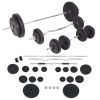 Workout Bench with Weight Rack; Barbell and Dumbbell Set198.4 lb