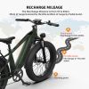 AOSTIRMOTOR New Pattern King 26" 1000W Electric Bike 26in Fat Tire 52V15AH Removable Lithium Battery for Adults