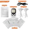 Electric Muscle Stimulator Dual Channels Pulse Massager Pain Relief Therapy Tens Device with Electrode Pads Wires