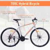 21 Speed Hybrid bike Disc Brake 700 C Road Bike For men women's City Bicycle