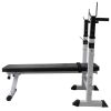 Workout Bench with Weight Rack; Barbell and Dumbbell Set198.4 lb