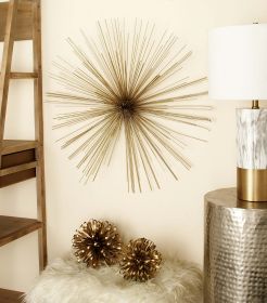 Classy metal gold wire wall decor