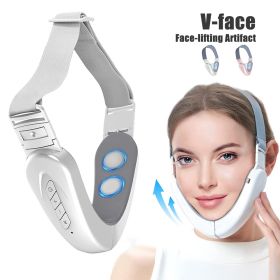 Vibration Massage V Face Beauty Instrument (Option: White Buzzer Model-English Version)