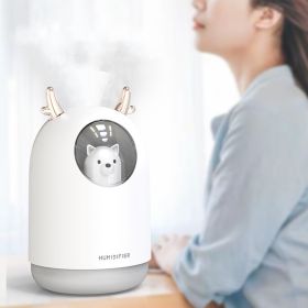 Cute Pet Bear Usb Mini Humidifier Home Bedroom Mute (Color: White)