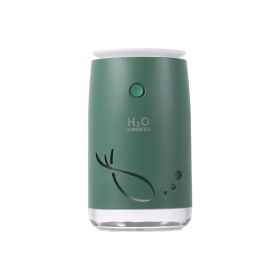 New Small Tail Fish Night Light Humidifier USB Mini Car Air Purifier Household Humidifier (Option: Green-USB)