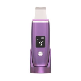 Ultrasonic Electric Dead Skin Electric Vacuum Cleaner Blackhead Cleaner Deep Facial Pore Cleansing Kit Acne Extractor Nano Spray (Color: purple)