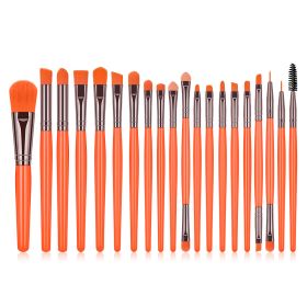 20pcs Fluorescent Color Makeup Brush Set (Option: Fluorescent orange)