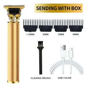 Beauty Generating Fader Electric Clipper Sculpting Razor Bald Hair Clippers (Option: Upgrade gold)