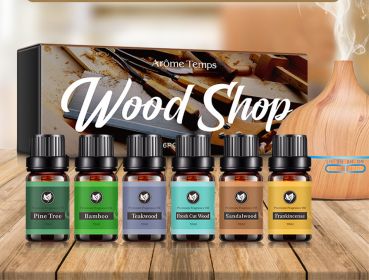 16 Theme Atmosphere Flameless Essential Oil Sets (Option: Wood suit)