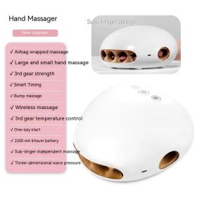 Intelligent Wireless Pneumatic Hand Massager (Color: White)