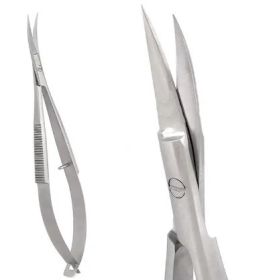 Corneal Scissors Ophthalmic Microinstruments With Flat Handle For Dismantling Stitches (Option: Flat handle elbow)