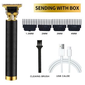 Beauty Generating Fader Electric Clipper Sculpting Razor Bald Hair Clippers (Option: Upgrade black gold)