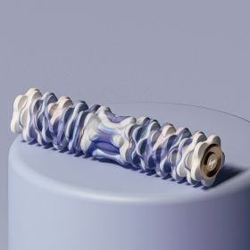 Electric Vibration Spiked Club Yoga Roller (Option: Blooming Blue-60x14cm)