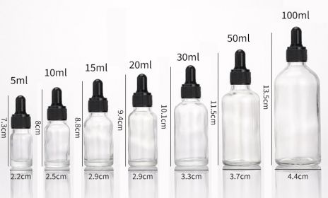 Glass Fine Oil Bottle Avoid Light Glue Head Dropper Bottle  Stock Bottling Cosmetics (Option: White-5ml)