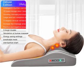 Neck Massager Neck Waist Back Lumbar Spine Lumbar Massage Cushion Home Kneading Pillow (Option: Luxury Intelligence-US)