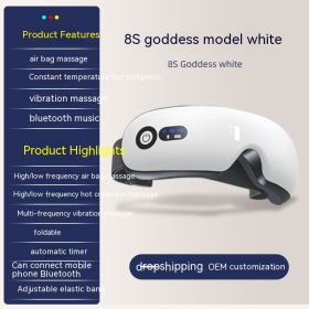 Eye Care Machine Hot Compress Airbag Vibration Massage (Option: 8S Pink 4 Function-USB)