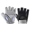 1 Pair Training Gloves Non-slip Fingerless Palm Protector Unisex Sweat-wicking Ridding Gloves for Outdoor Sports