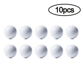10Pcs Golf Balls PU Foam Elastic Indoor Outdoor Golf Practice Driving Range Children Putting Golf Supplies (Color: White)
